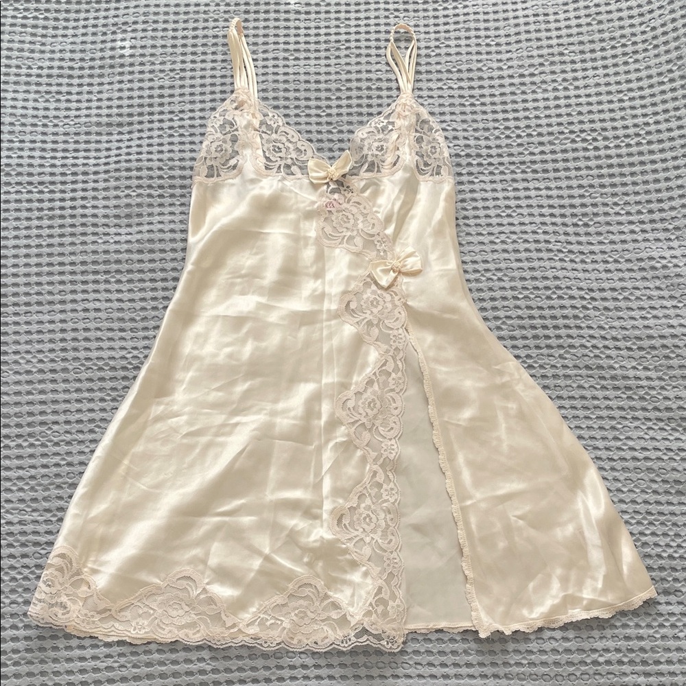 Vintage Versailles Satin and Lace Chemise Slip